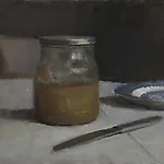 Halvard Haugerud: Etter frokost, 2024, 26 x 31 cm