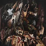 Munan �vrelid: Buttons unbuttoned and empty plates, 2023, 200 x 220 cm
