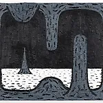 Christoffer Fjeldstad: White water, 2023, 40 x 50 cm