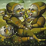 Terje Ythjall: Fritidsaktivitet (Familiebilde ?), 2010, 48 x 60 cm