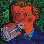 Christoffer Fjeldstad: Pop!, del 1 av tripyk, 2013, 80 x 80 cm
