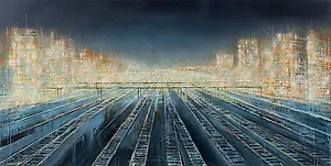 Frank Brunner, Spor, 2019, 120 x 240 cm