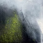 �rnulf Opdahl: Gr�nt og gr�tt / Vestland, 2025, 100 x 100 cm