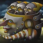 Terje Ythjall: Tre i en., 2008, 22 x 31 cm