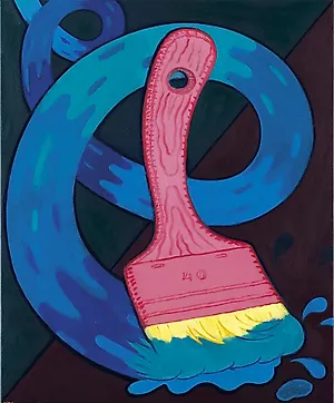 Christoffer Fjeldstad, Pink Brush, 2015, 73 x 60 cm