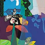 Nini Anker Dessen: Inne - Ute, 2000, 85 x 55 cm