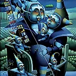 Terje Ythjall: Etter hjemkomsten (F�r avreisen) (Fortellinger om den lange reisen), 1998, 110 x 60 cm