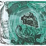 Dag Thoresen: Beyond the glass. The Factotum works VII (litografi), 2005, 63 x 92 cm