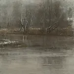 Halvard Haugerud: I desember, 2021, 33 x 31 cm