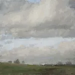 Halvard Haugerud: Landskap om v�ren, 2006, 45 x 55 cm