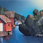 Magne Austad: tempera/akryl/olje, 2002, 50 x 70 cm