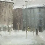 Halvard Haugerud: Vinter i byen, 2010, 24 x 31 cm
