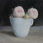 Halvard Haugerud: Hvitt porselen, 2024, 23 x 24 cm