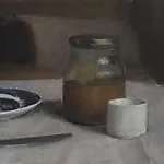 Halvard Haugerud: Etter frokost 2, 2024, 25 x 30 cm