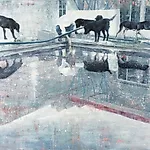 Frank Brunner: the pool #3, 2007, 150 x 175 cm