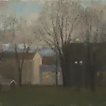 Halvard Haugerud: Fra Sofienbergparken, 2018, 26 x 30 cm