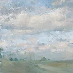 Halvard Haugerud: Landskap tidlig v�r, 2004, 43 x 41 cm