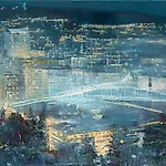 Frank Brunner: Sikt V, 2019, 80 x 100 cm