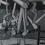 Christoffer Fjeldstad: Attic, 2017, 179 x 350 cm