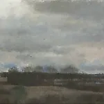 Halvard Haugerud: Novemberkveld, 2008, 43 x 62 cm