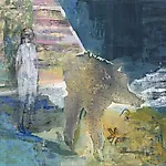 Dag Thoresen: G�rdsliv, eller Erling Engers niese, 2018, 135 x 190 cm