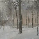 Halvard Haugerud: Mot kveld 7.februar, 2015, 28 x 37 cm