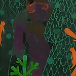 Christoffer Fjeldstad: Spruce and squirrels, 2011, 120 x 80 cm