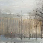 Halvard Haugerud: Fra Alexander Kiellands plass, 2009, 32 x 43 cm