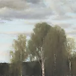 Halvard Haugerud:  Fire tr�r, 2012, 36 x 50 cm