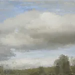 Halvard Haugerud: Skyer og tr�r, 2007, 32 x 46 cm