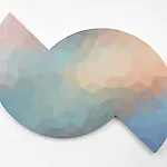 Andr� Tehrani:  HEX #F1DCD6 > #96B8DA, 2024, 122,6 x 159,5 cm