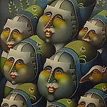 Terje Ythjall: Tilskuere, 2003, 31 x 22 cm