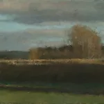 Halvard Haugerud: H�stsol, 2019, 26 x 38 cm