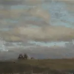 Halvard Haugerud: Kveldshimmel p� vei til Pyth, 2015, 32 x 50 cm