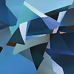 Espen Dietrichson: The blue that brings the night, 2022, 73 x 100 cm