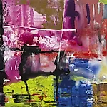 Dag Thoresen: Agharta, Miles Davis live Osaka Japan, Feb. 1. 1975, 2008, 140 x 297 cm