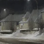 Halvard Haugerud: Kald natt, 2024, 28 x 34 cm