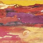 Dag Thoresen: M�ne i vannet, 2008, 37 x 79 cm