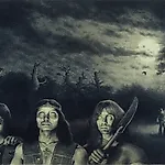 Sverre Malling: The rise of the stoner caravan, (charcoal on paper), 2005, 103 x 156 cm