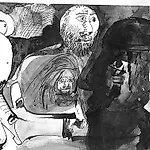 Pablo Picasso: Personnages, 1970, 31 x 49 cm