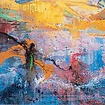 Dag Thoresen: Another world where the sun always shines. To Robert Smith, 2001, 150 x 160 cm