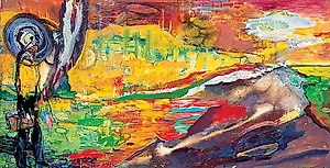 Dag Thoresen, Vincent van Gogh II, Hysj, 2001, 87 x 170 cm