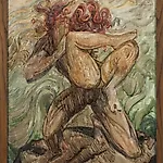 Emanuel Vigeland (1875 - 1948): skisse til Vita, 1929, 70 x 60 cm