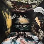 Munan �vrelid:  A Throw of the Dice, oil on canvas, 2020, 190 x 190 cm