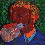 Christoffer Fjeldstad: Pop!, del 3 av triptyk, 2013, 170 x 170 cm
