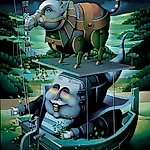 Terje Ythjall: Avskjed (Reiseg�lge i ensomt landskap), 2001, 100 x 79 cm