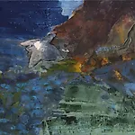 Dag Thoresen: Vandring i skog, Til Jakob Weidemann, 2018, 77 x 89 cm