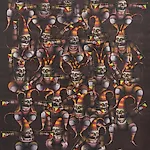 Terje Ythjall: Er Der der og da, hvor er Der da? Om det � semaforere, 2020, 100 x 82 cm