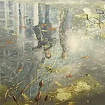 Frank Brunner: 45� Brooklyn Botanical Garden #2 (Lars og Mariann), 2005, 142 x 198 cm