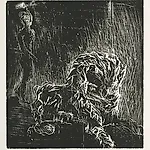 Dag Thoresen: Narcissus (tresnitt), 0000, 75 x 69 cm